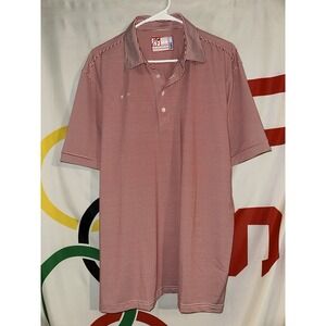 Oobe Chick-Fil-A Polo Shirt Mens Large Stretch Hydrovent Golf Restaurant Striped